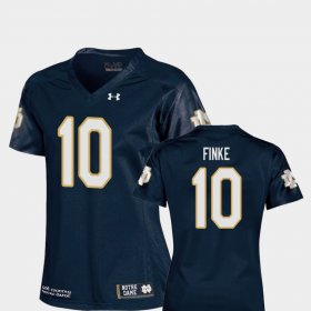 #10 Chris Finke College Football University of Notre Dame Replica Women's Navy Jersey 471865-119