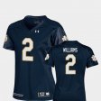 #2 Dexter Williams College Football Fighting Irish Replica Womens Navy Jersey 795585-987