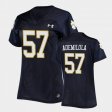 #57 Jayson Ademilola Replica UND Under Armour Football Womens Navy Jersey 401275-510