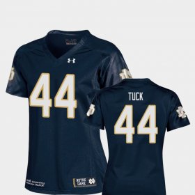 #44 Justin Tuck College Football University of Notre Dame Replica Women Navy Jersey 631269-304