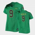 #9 Kyle Rudolph Replica Fighting Irish Under Armour Football Women Green Jersey 636690-924