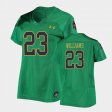 #23 Kyren Williams Replica Fighting Irish Under Armour Football Women Green Jersey 163960-923