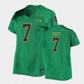 #7 Stephon Tuitt Replica Notre Dame Under Armour Football Women Green Jersey 800926-338