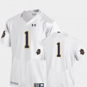 #1 College Football Fighting Irish Team Replica Youth White Jersey 173273-528