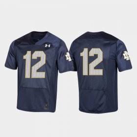 #12 150th Anniversary University of Notre Dame College Football Under Armour Youth Navy Jersey 291879-632