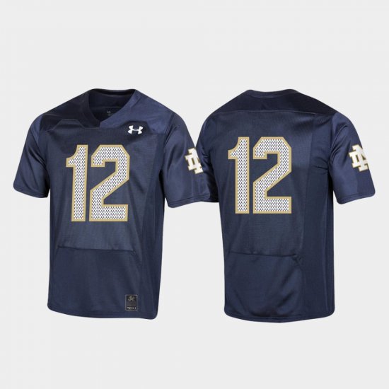 #12 150th Anniversary University of Notre Dame College Football Under Armour Youth Navy Jersey 291879-632