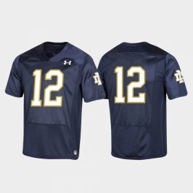 #12 Replica Fighting Irish Football 2019 Youth Navy Jersey 542409-544