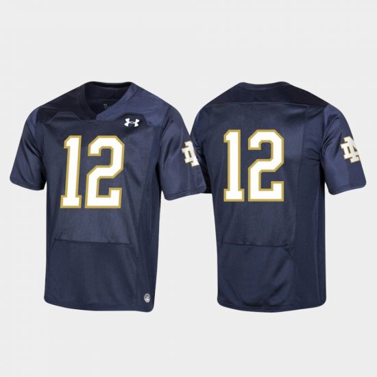 #12 Replica Fighting Irish Football 2019 Youth Navy Jersey 542409-544