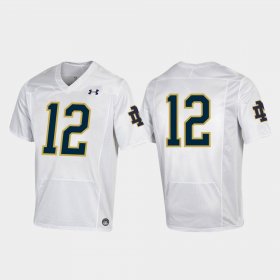 #12 Replica Notre Dame Football 2019 Youth White Jersey 949557-887