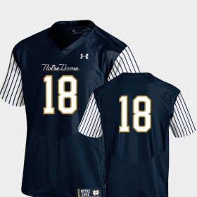 #18 2018 Shamrock Series University of Notre Dame Pinstripe Football Youth Navy Jersey 832519-903