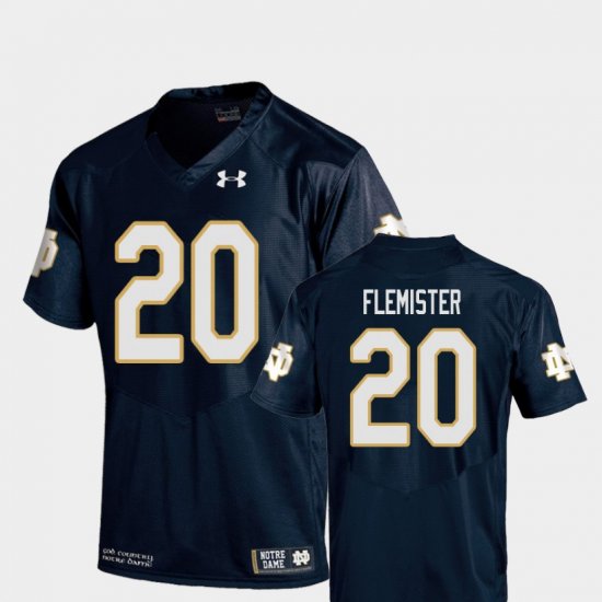 #20 C\'Bo Flemister College Football Irish Replica Youth Navy Jersey 610589-772