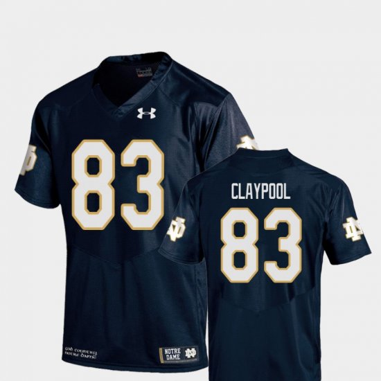 #83 Chase Claypool College Football University of Notre Dame Replica Youth Navy Jersey 674725-908