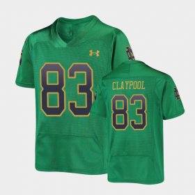#83 Chase Claypool Replica Irish Under Armour Football Youth Green Jersey 595309-390