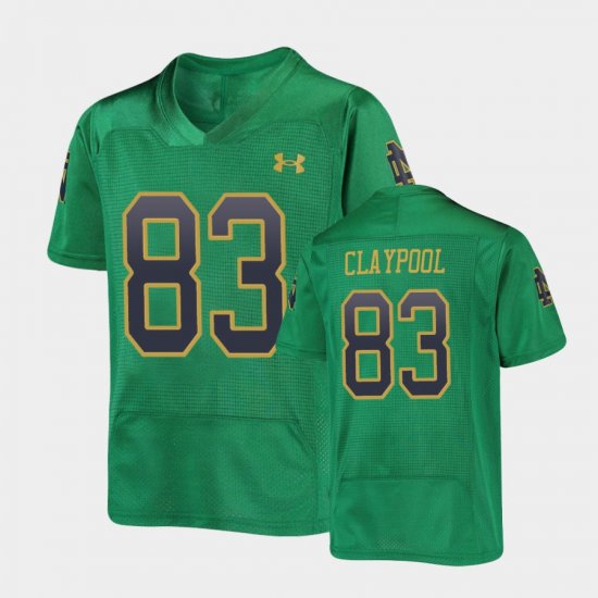 #83 Chase Claypool Replica Irish Under Armour Football Youth Green Jersey 595309-390