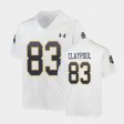 #83 Chase Claypool Replica Notre Dame Fighting Irish Under Armour Football Youth White Jersey 954897-409