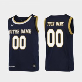 #00 Custom Replica Fighting Irish College Basketball Youth Navy Jersey 413059-397