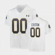 #00 Custom Replica UND Under Armour Football Youth White Jersey 970298-484