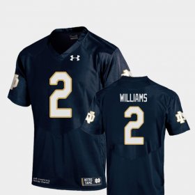 #2 Dexter Williams College Football UND Replica Youth Navy Jersey 350369-509