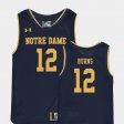 #12 Elijah Burns Replica University of Notre Dame College Basketball Special Games Youth Navy Jersey 881513-324