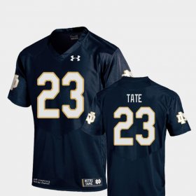 #23 Golden Tate College Football UND Replica Youth Navy Jersey 359935-161