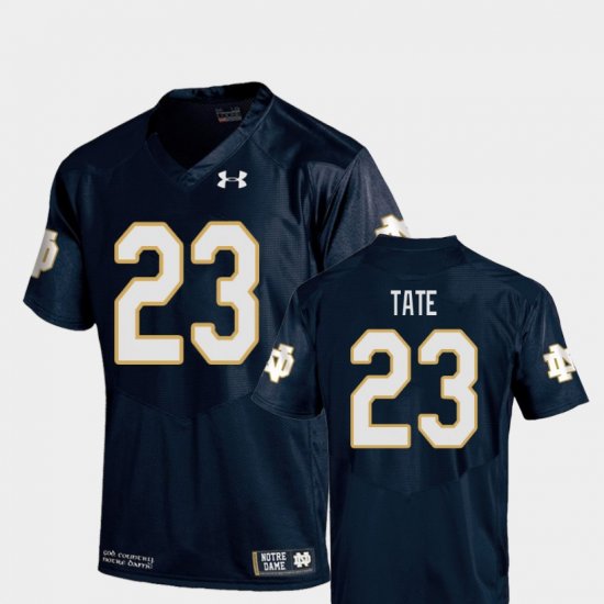 #23 Golden Tate College Football UND Replica Youth Navy Jersey 359935-161