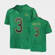 #3 Houston Griffith Replica Irish Under Armour Football Youth Green Jersey 609381-575