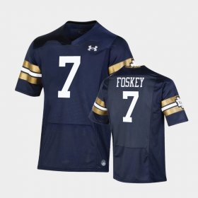 #7 Isaiah Foskey 2021 Shamrock Series Fighting Irish Replica Game Youth Navy Jersey 184836-637