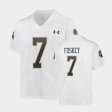 #7 Isaiah Foskey Replica Notre Dame Fighting Irish Under Armour Football Youth White Jersey 729140-818