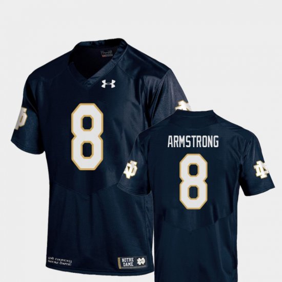 #8 Jafar Armstrong College Football Notre Dame Fighting Irish Replica Youth Navy Jersey 439261-557