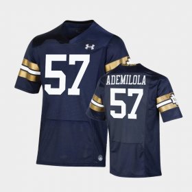#57 Jayson Ademilola 2021 Shamrock Series University of Notre Dame Replica Game Youth Navy Jersey 212482-516