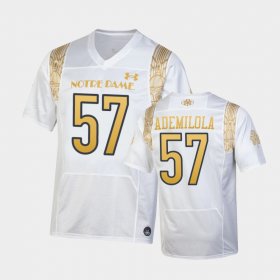 #57 Jayson Ademilola 2022 Shamrock Series University of Notre Dame Replica Youth White Jersey 181990-812