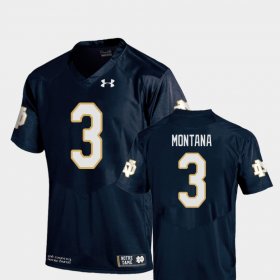 #3 Joe Montana College Football Notre Dame Fighting Irish Replica Youth Navy Jersey 460921-253