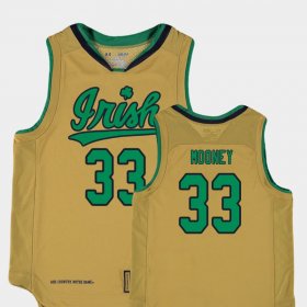 #33 John Mooney Replica Fighting Irish College Basketball Special Games Youth Gold Jersey 877666-720