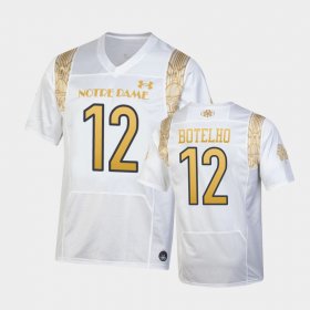 #12 Jordan Botelho 2022 Shamrock Series University of Notre Dame Replica Youth White Jersey 311253-820