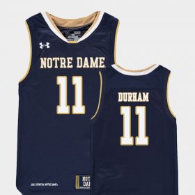 #11 Juwan Durham Replica Fighting Irish College Basketball Youth Navy Jersey 976729-659