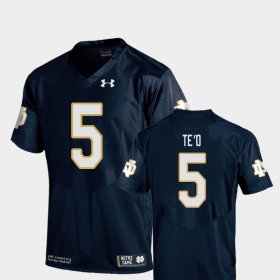 #5 Manti Te'o College Football Notre Dame Replica Youth Navy Jersey 887311-918
