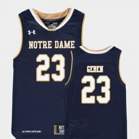#23 Martinas Geben Replica Notre Dame College Basketball Youth Navy Jersey 961786-483