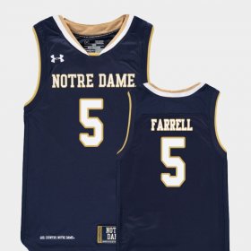 #5 Matt Farrell Replica UND College Basketball Youth Navy Jersey 371900-116