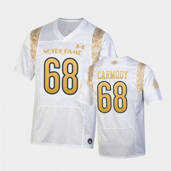 #68 Michael Carmody 2022 Shamrock Series University of Notre Dame Replica Youth White Jersey 134867-264