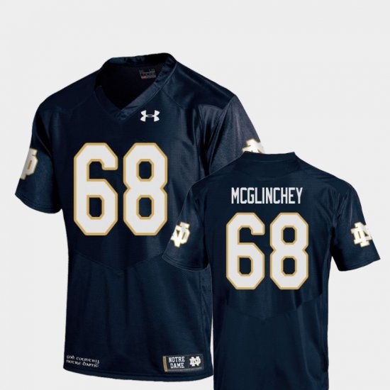 #68 Mike McGlinchey College Football Notre Dame Replica Youth Navy Jersey 933090-453