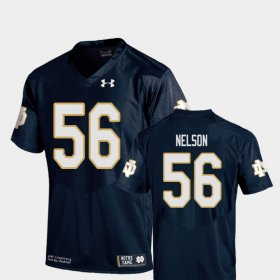 #56 Quenton Nelson College Football Notre Dame Replica Youth Navy Jersey 511593-842