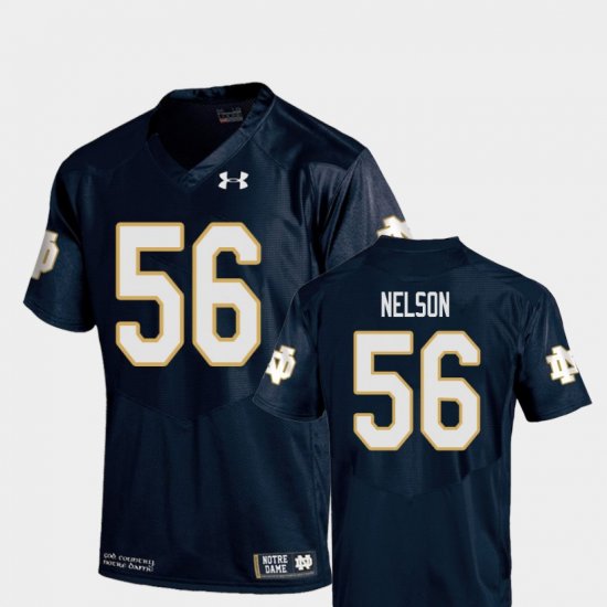 #56 Quenton Nelson College Football Notre Dame Replica Youth Navy Jersey 511593-842