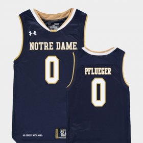 #0 Rex Pflueger Replica Irish College Basketball Youth Navy Jersey 180048-453