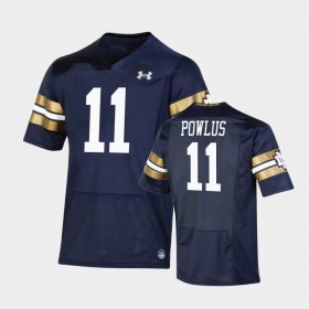 #11 Ron Powlus III 2021 Shamrock Series Notre Dame Replica Game Youth Navy Jersey 495317-734