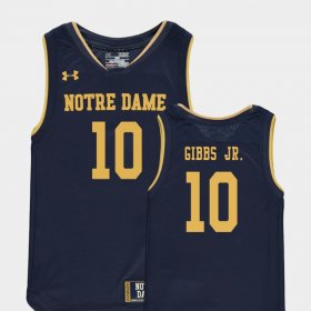 #10 TJ Gibbs Jr. Replica UND College Basketball Special Games Youth Navy Jersey 618594-433