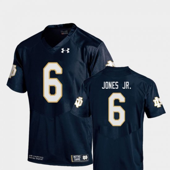 #6 Tony Jones Jr. College Football Fighting Irish Replica Youth Navy Jersey 355553-349